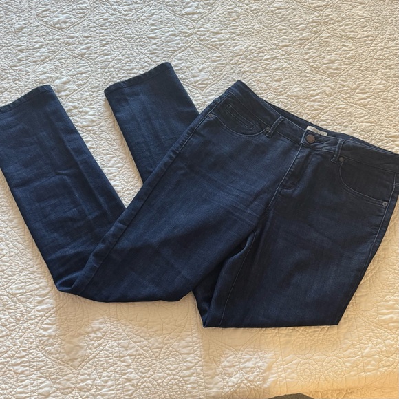 Vintage Coldwater Creek Dark Wash Dressy Stretch Jeans Size 8 - Picture 1 of 10